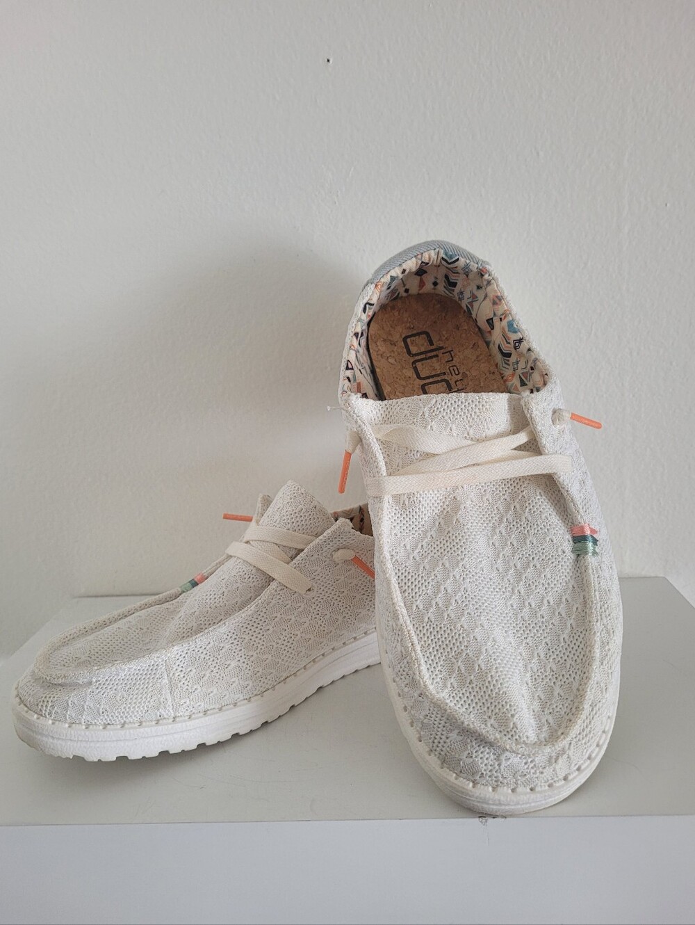 Hey Dude Wendy Boho Crochet Slip-On in Cream Size 10